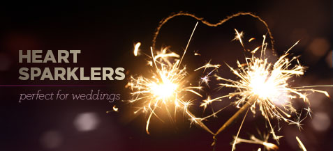 Heart Sparklers - Perfect for Weddings!