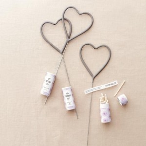 Our Heart Sparklers were featured in Martha Stewart Weddings!