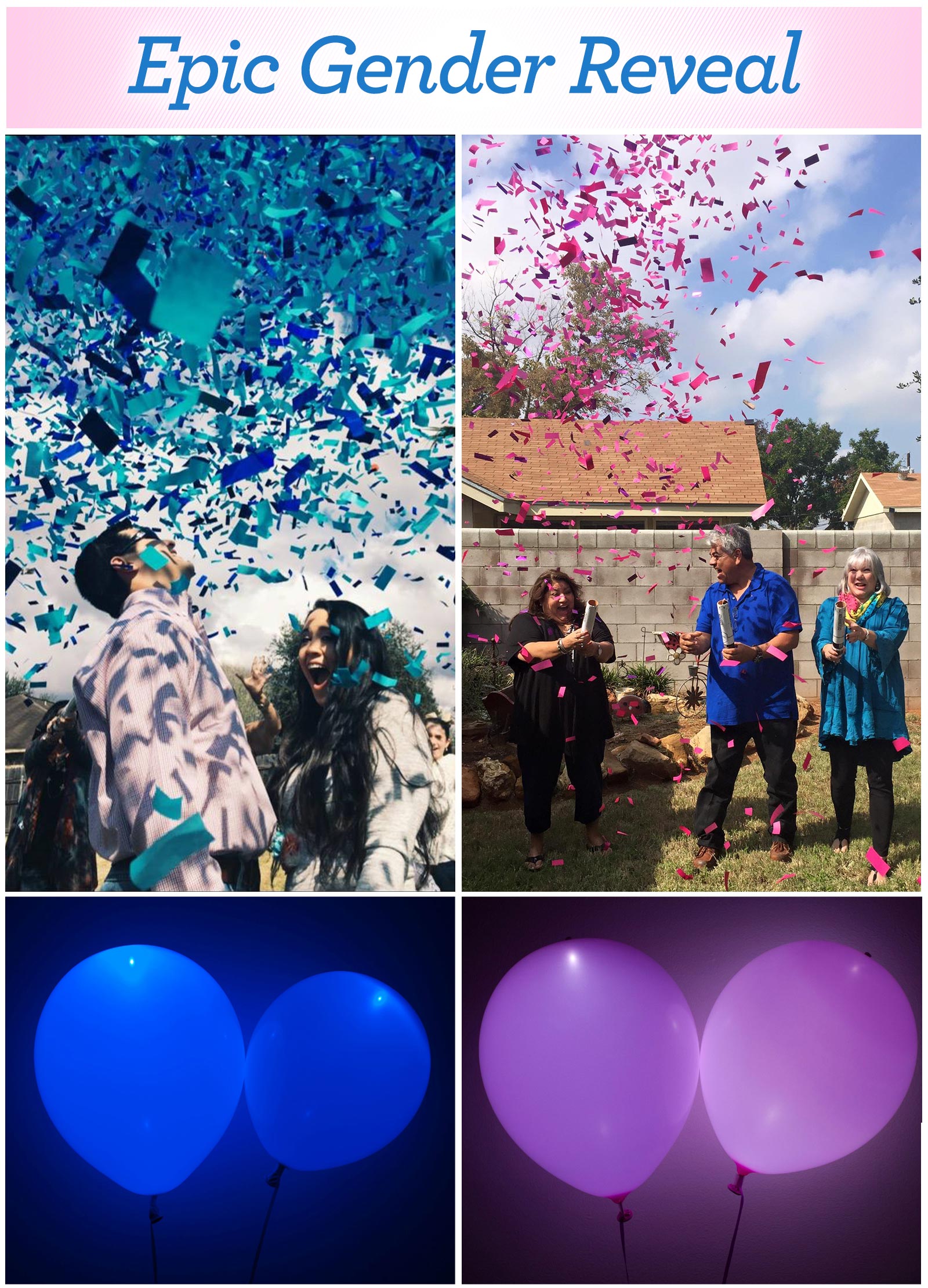 Multi-Color Wedding Confetti Cannon