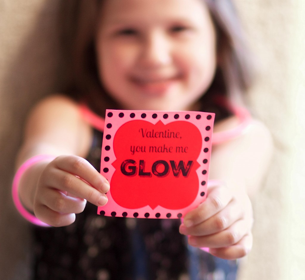 "You Make Me Glow" Valentine