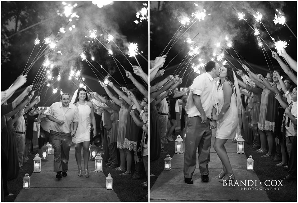 Wedding Send-Off with 36" Sparklers | Photo by Brandi Cox Photography