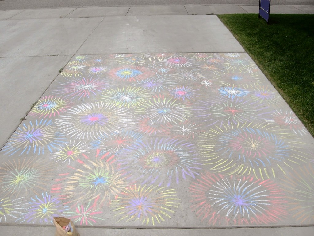 July 4th activities for kids: chalk!