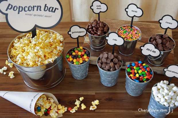 DIY popcorn bar