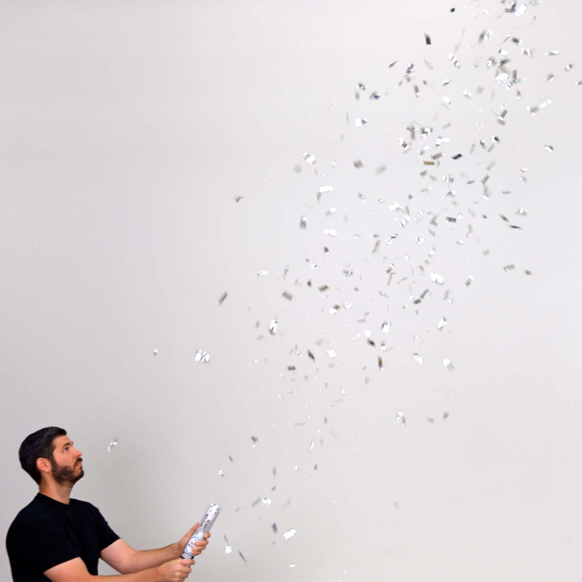 Silver Metallic Confetti Cannon – Superior Celebrations