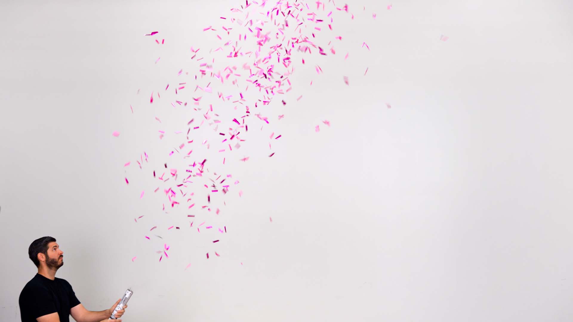 Set 2 Cañón Confeti Cotillon Cañon Confeti Lanza Rosa 30cm | Cuotas Sin Interés