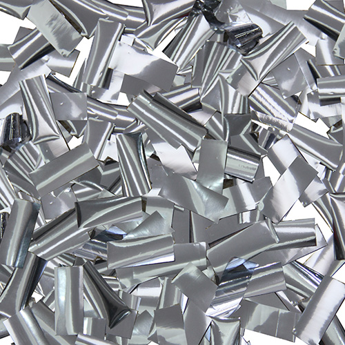 silver metallic confetti cannon