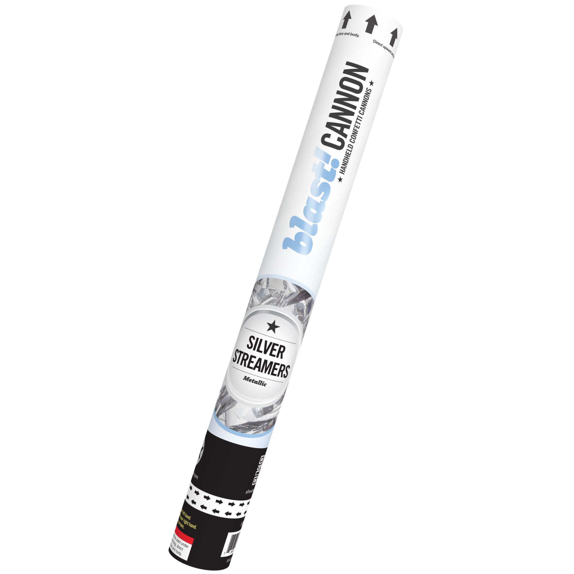 Silver Metallic Streamer Cannon Superior Celebrations